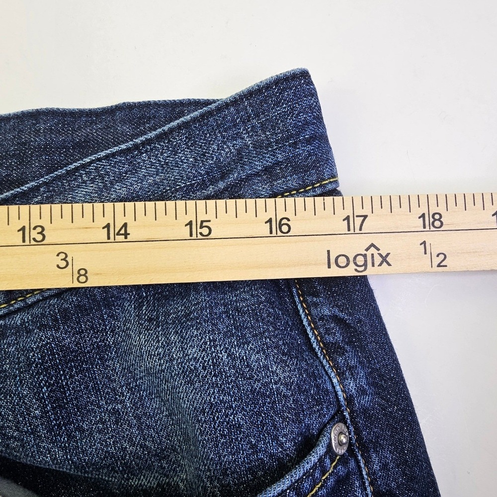 Hugo Boss Mens Dark Wash Straight Leg Distressed Denim Jeans 34x32 - Picture 9 of 16